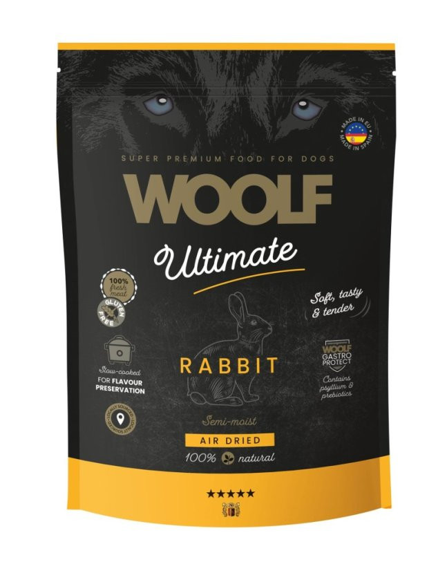 Semi-Moist Rabbit Torrfoder för Hund - 1 kg - Woolf Snacks