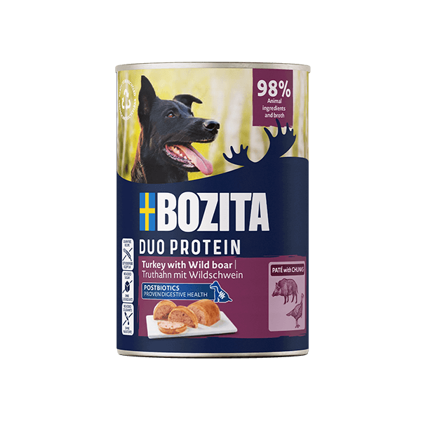 Dog Paté Våtfoder Turkey & Wild Boar till Hund - 6 x 400 g - Bozita
