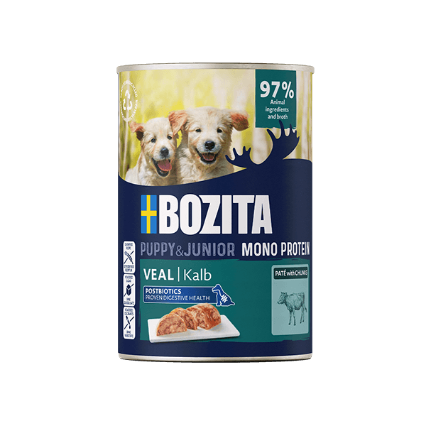 Dog Paté Våtfoder Veal till Valp - 6 x 400 g - Bozita