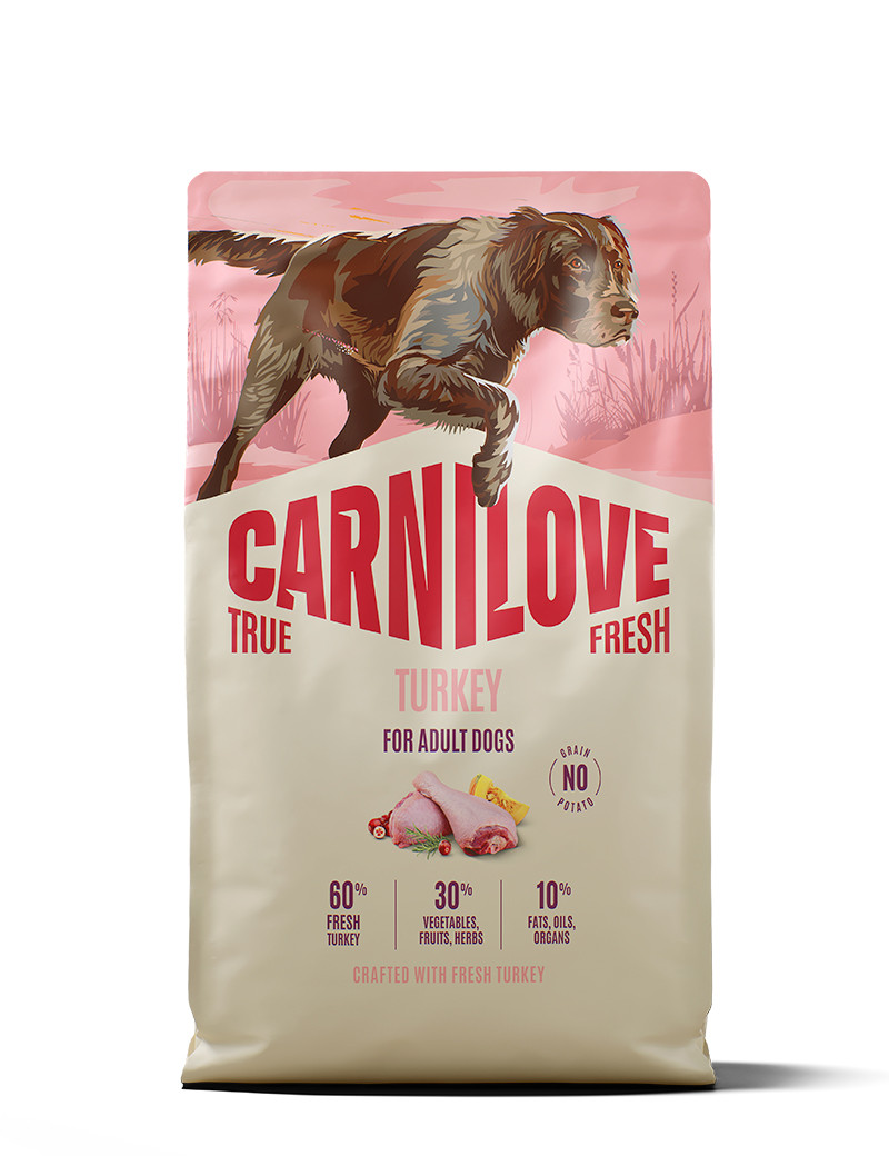 True Fresh Turkey Adult Dogs Torrfoder  - 4 kg - Carnilove