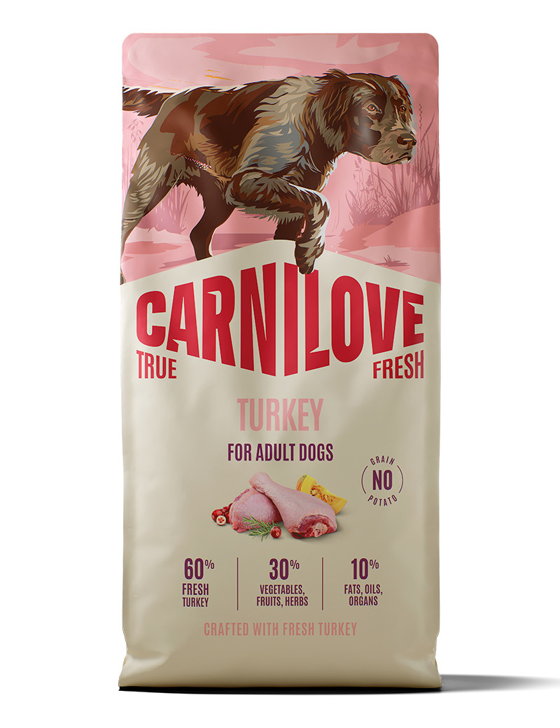 True Fresh Turkey Adult Dogs Torrfoder  - 12 kg - Carnilove