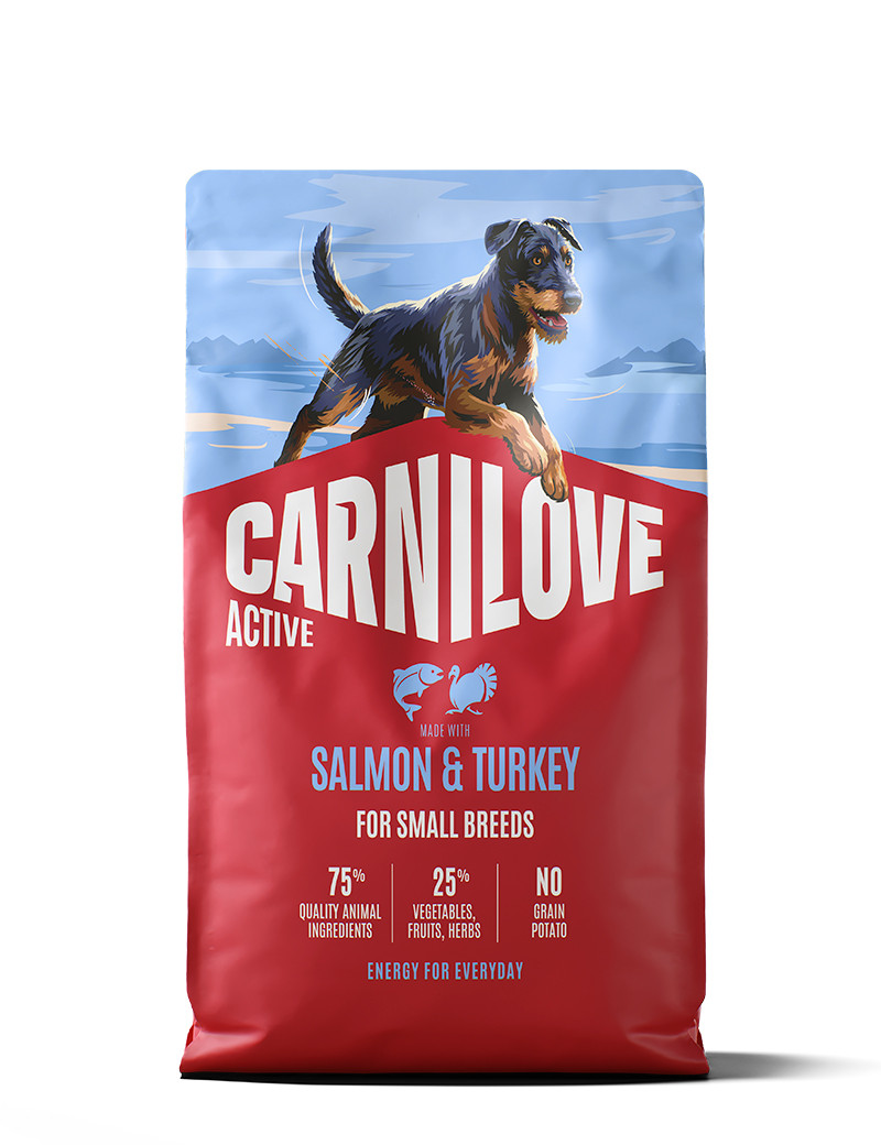 Salmon & Turkey Adult Small Breed Torrfoder för Hund - 4 kg - Carnilove