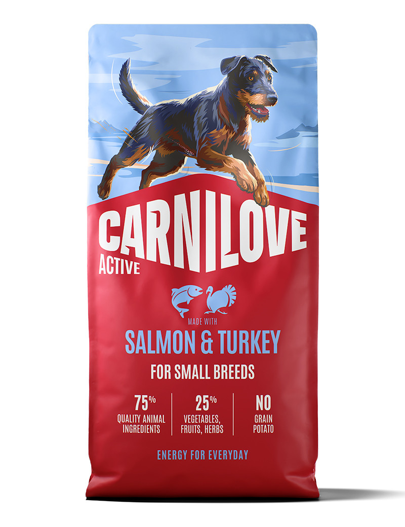 Salmon & Turkey Adult Small Breed Torrfoder för Hund - 12 kg - Carnilove