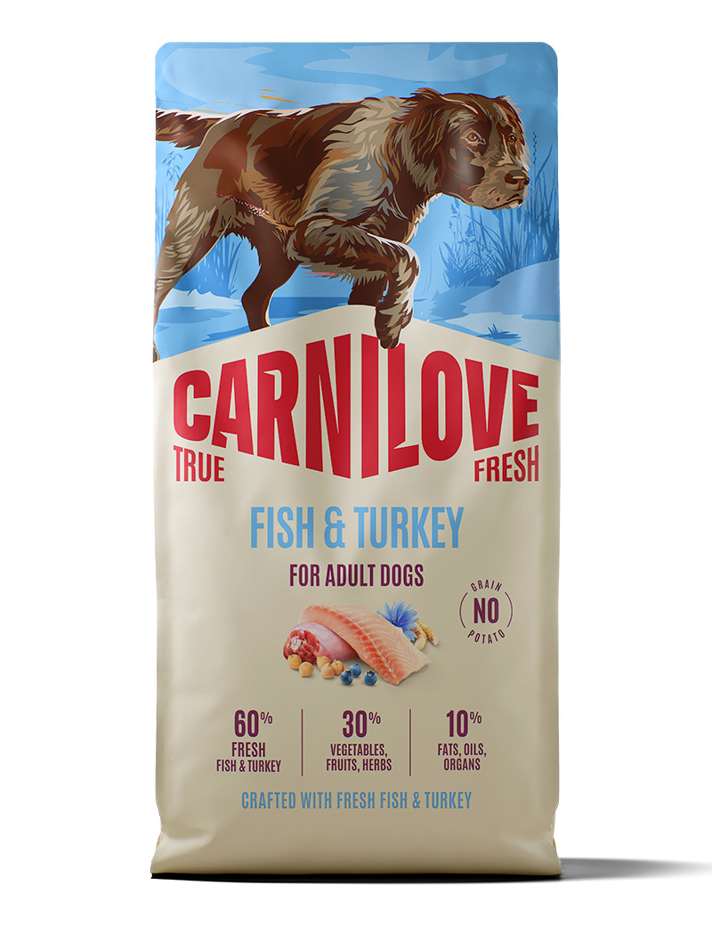 True Fresh Fish & Turkey Adult Dogs Torrfoder - 12 kg - Carnilove