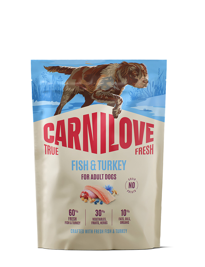 True Fresh Fish & Turkey Adult Dogs Torrfoder - 1,5 kg - Carnilove