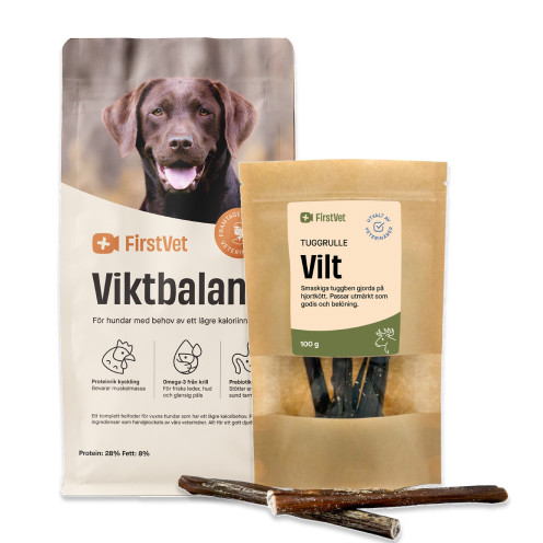 Köp FirstVet Viktbalans för hundar som har svårt att hålla vikten 12 kg - få tuggben på köpet! - 12 kg + 100 g - FirstVet
