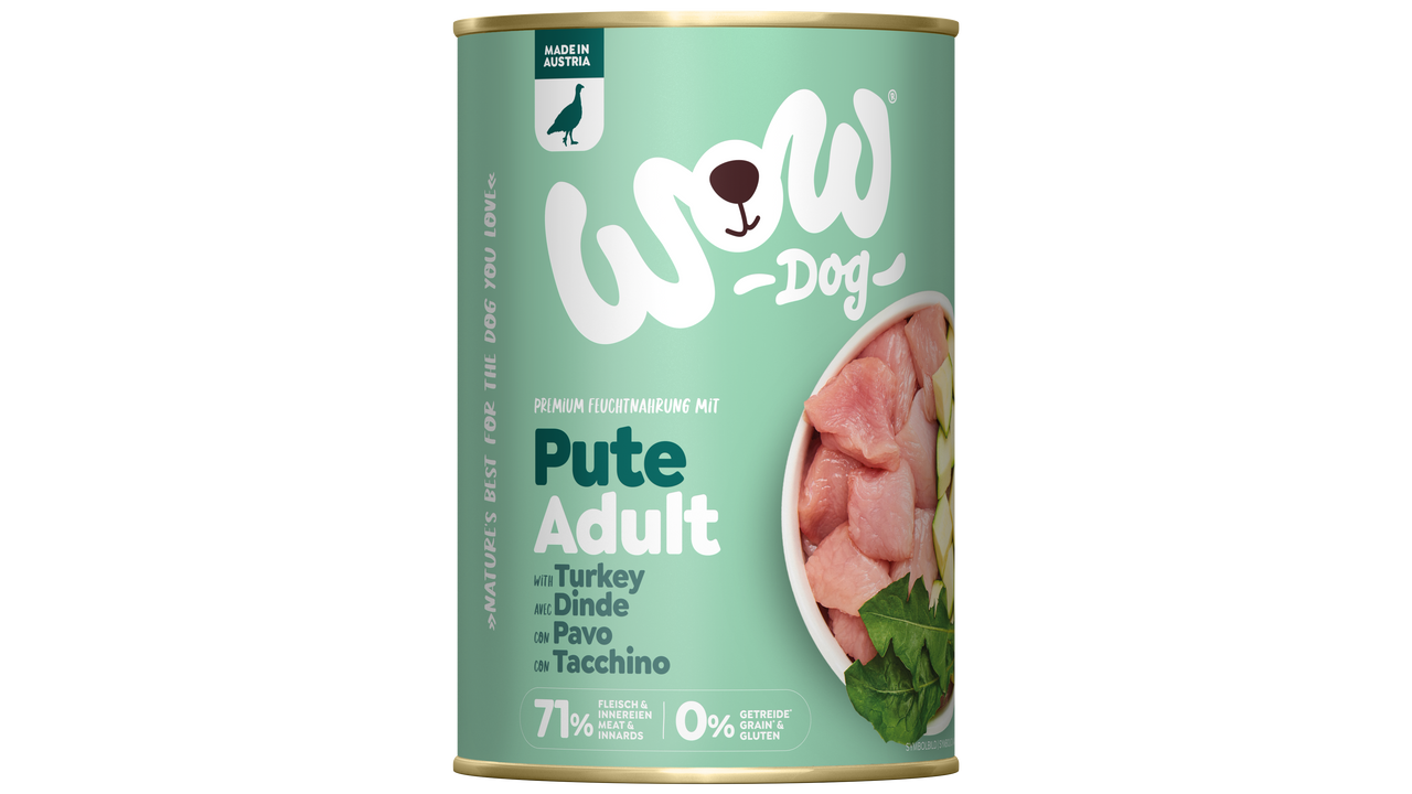 Dog Adult Turkey Paté Våtfoder till Hund - 6 x 400 g - WoW