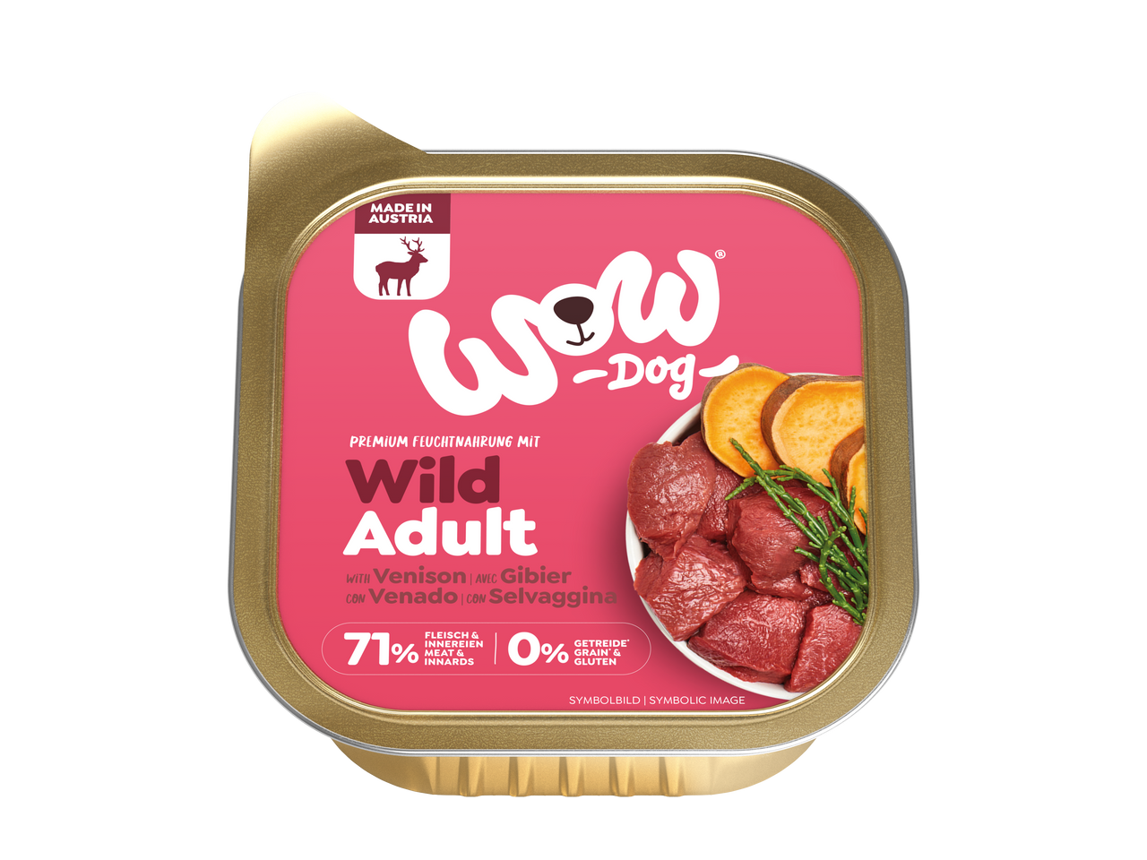 Dog Adult Venison Paté Våtfoder till Hund - 11 x 150 g - WoW