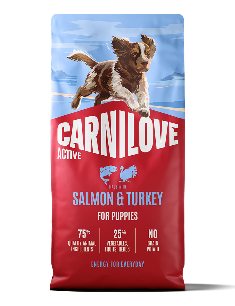 Salmon & Turkey Puppy Torrfoder för Valpar - 4 kg - Carnilove