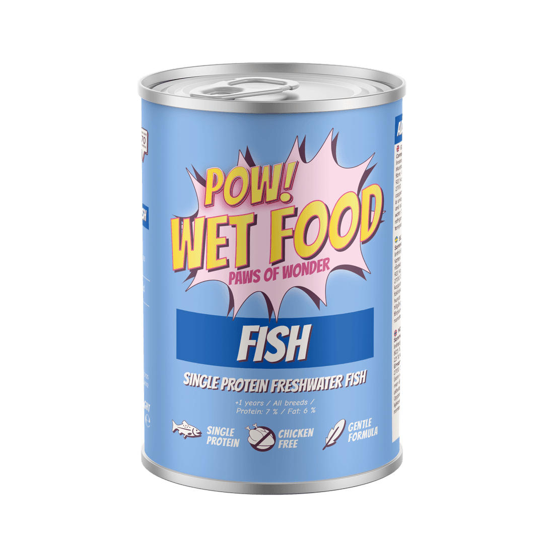 Dog Adult Fish Can Våtfoder till Hund - 6 x 400 g - Pow!