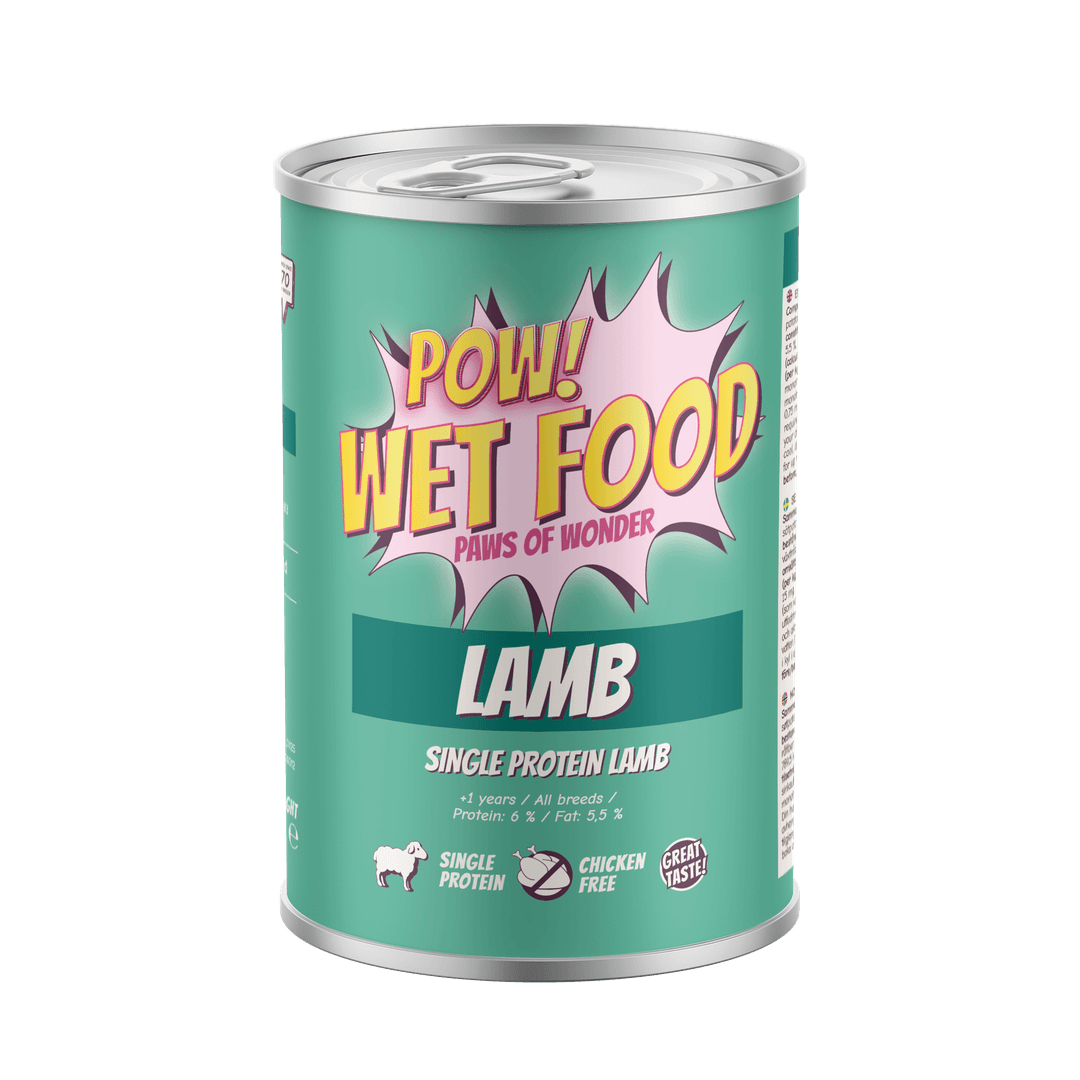 Dog Adult Lamb Can Våtfoder till Hund - 6 x 400 g - Pow!