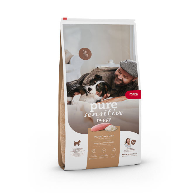 Pure Sensitive Puppy Turkey & Rice Torrfoder till Hund - 4 kg - Mera