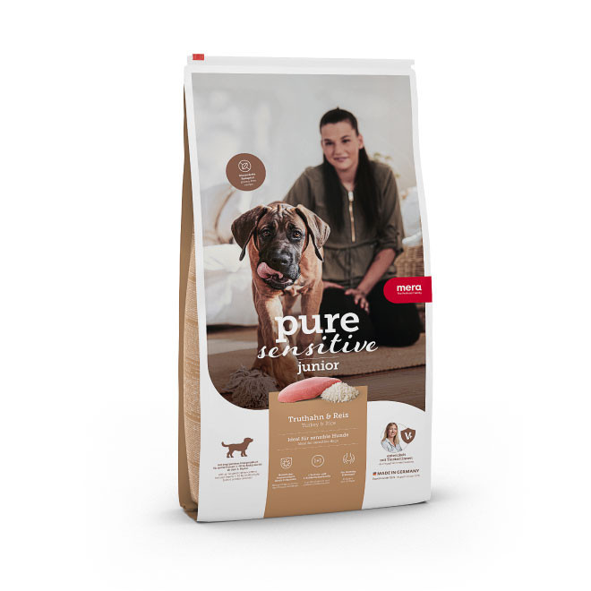 Pure Sensitive Junior Turkey & Rice Torrfoder till Hund - 4 kg - Mera