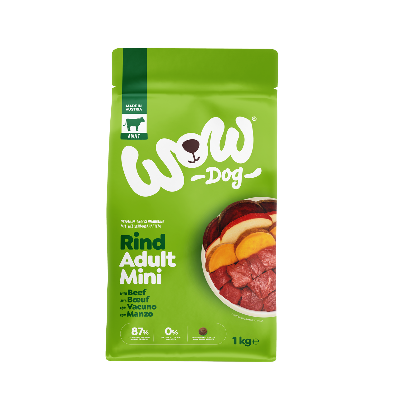 Dog Adult Minis Beef Torrfoder - 1 kg - WoW