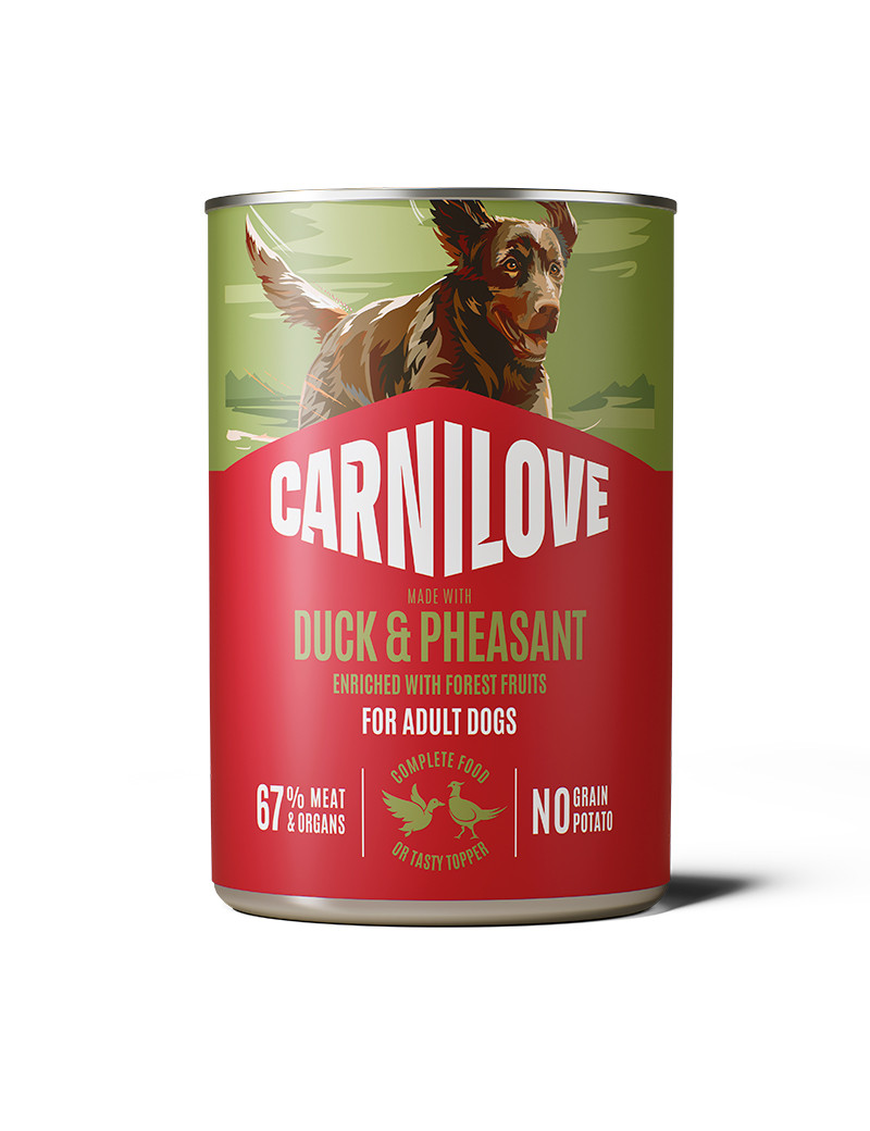 Dog Can Paté Duck & Pheasant Våtfoder till Hund - 6 x 400 g - Carnilove