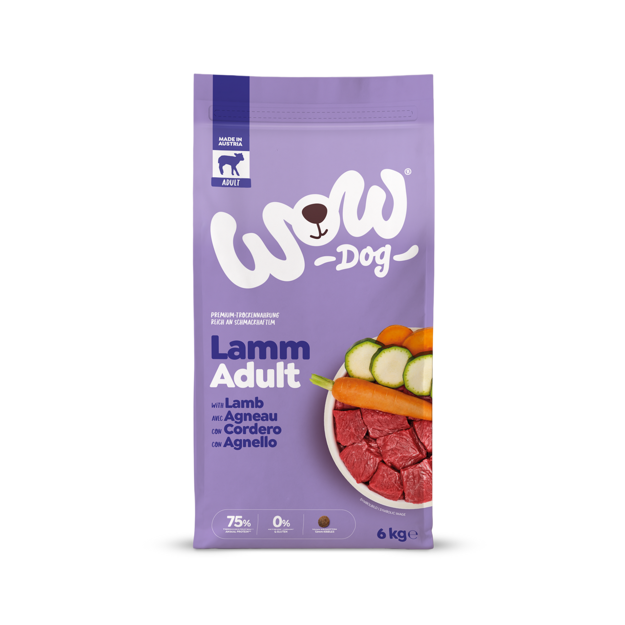 Dog Adult Lamb Torrfoder till Hund - 6 kg - WoW