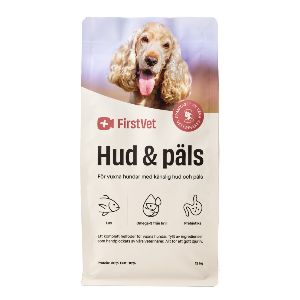FirstVet Hud & päls - för vuxna hundar med känslig hud och päls - 12 kg - FirstVet