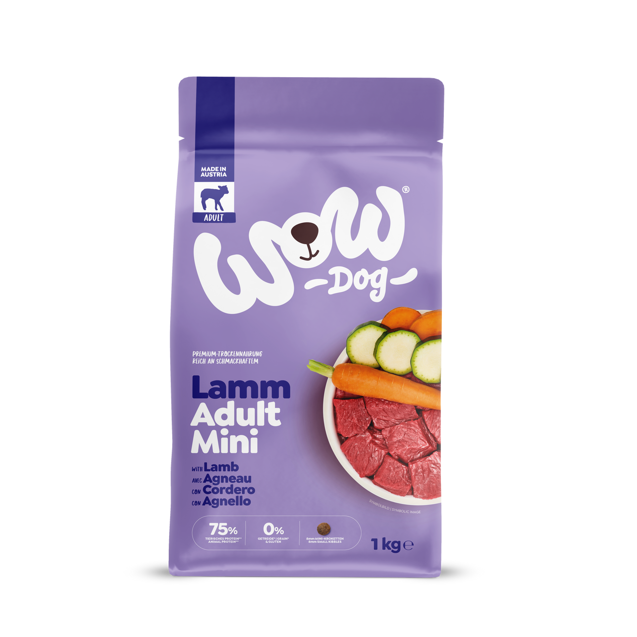 Dog Adult Minis Lamb Torrfoder - 1 kg - WoW