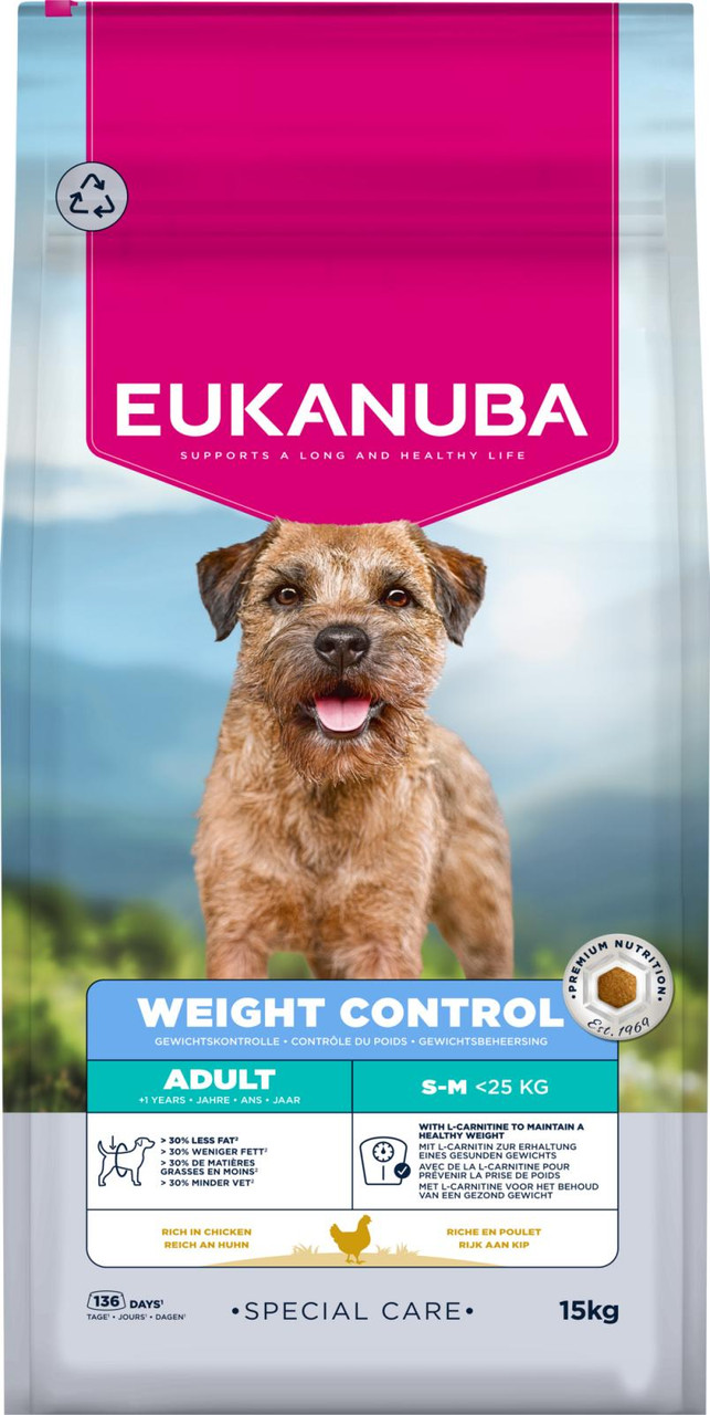 Dog Adult Small/Medium Weight Control - 15 kg - Eukanuba