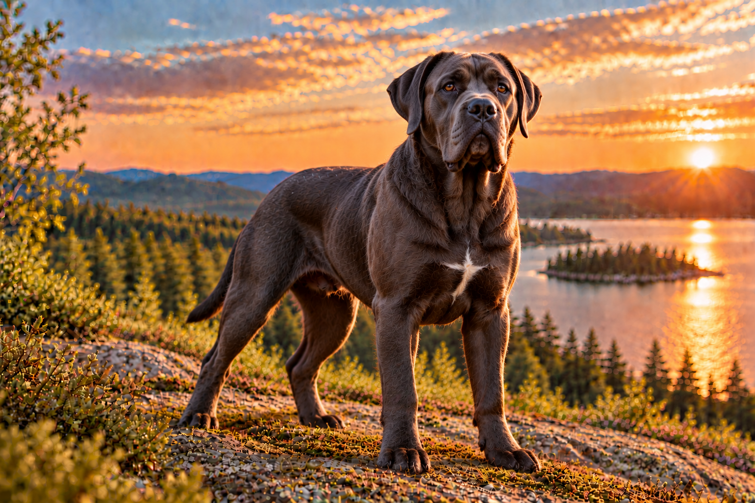 Cane corso utomhus i naturen