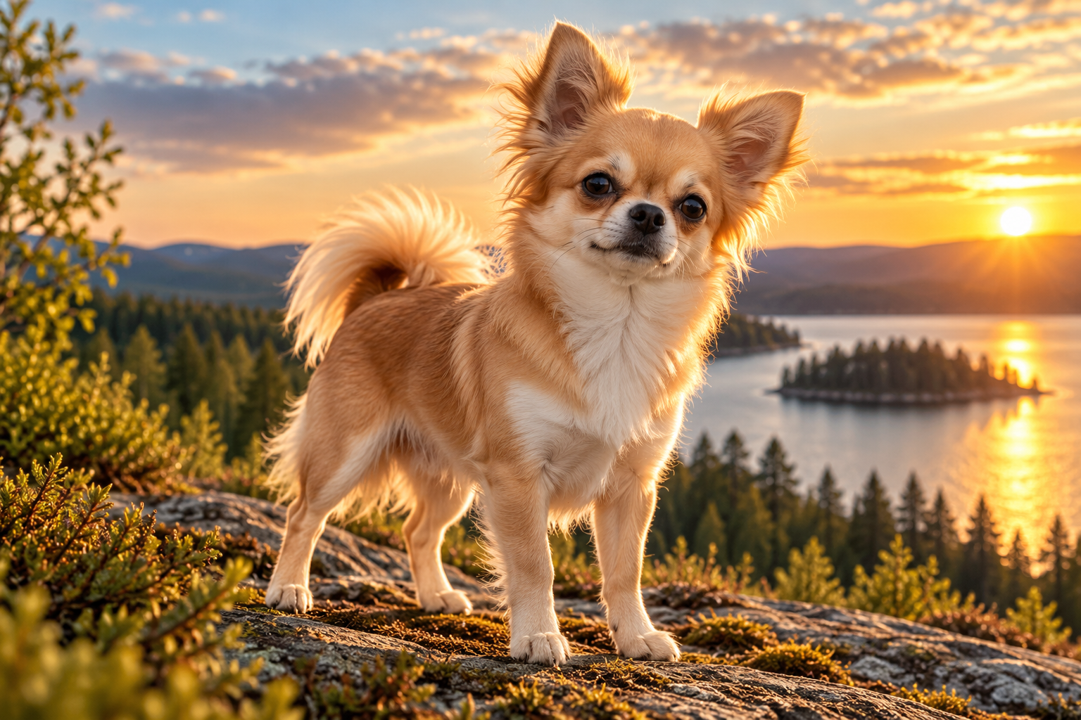 Chihuahua utomhus i naturen
