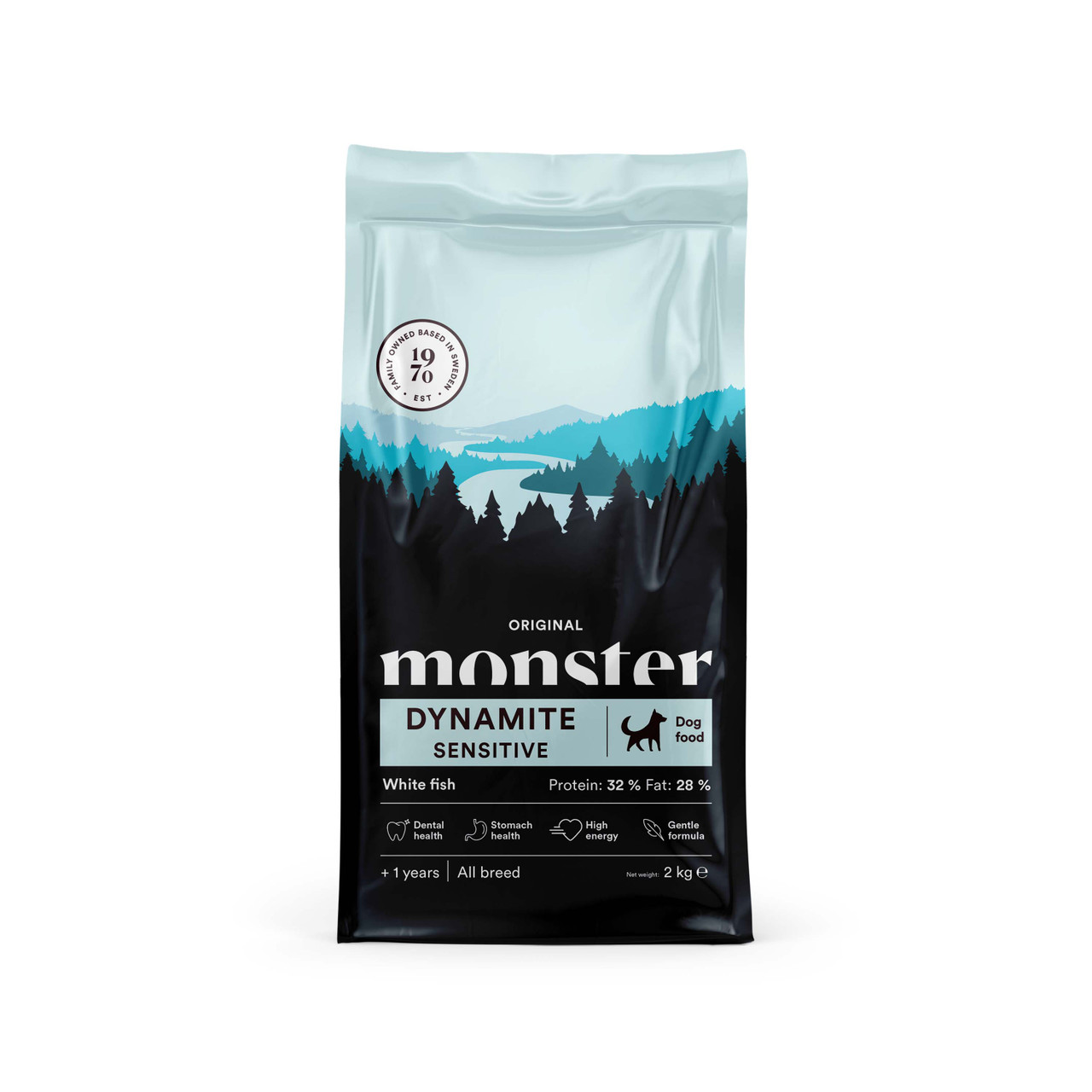 Dog Original Dynamite Sensitive Torrfoder till Hund - 2 kg - Monster
