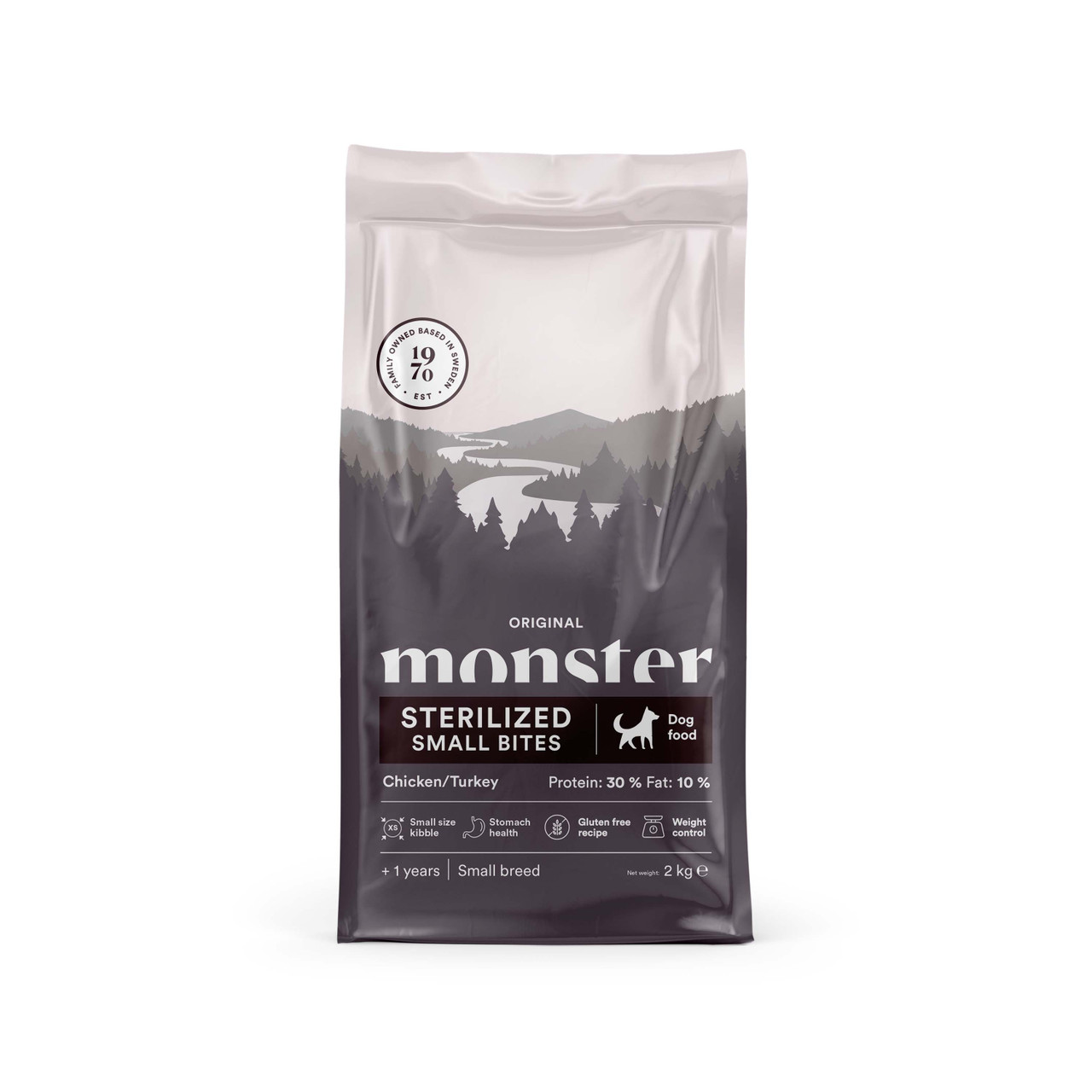 Dog Original Sterilized Small Bites Chicken & Turkey Torrfoder till Hund - 2 kg - Monster