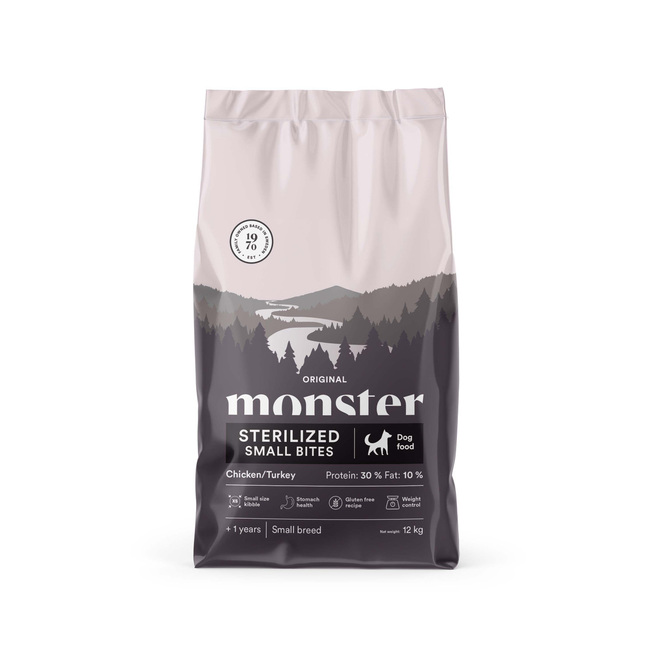 Dog Original Sterilized Small Bites Chicken & Turkey Torrfoder till Hund - 12 kg - Monster